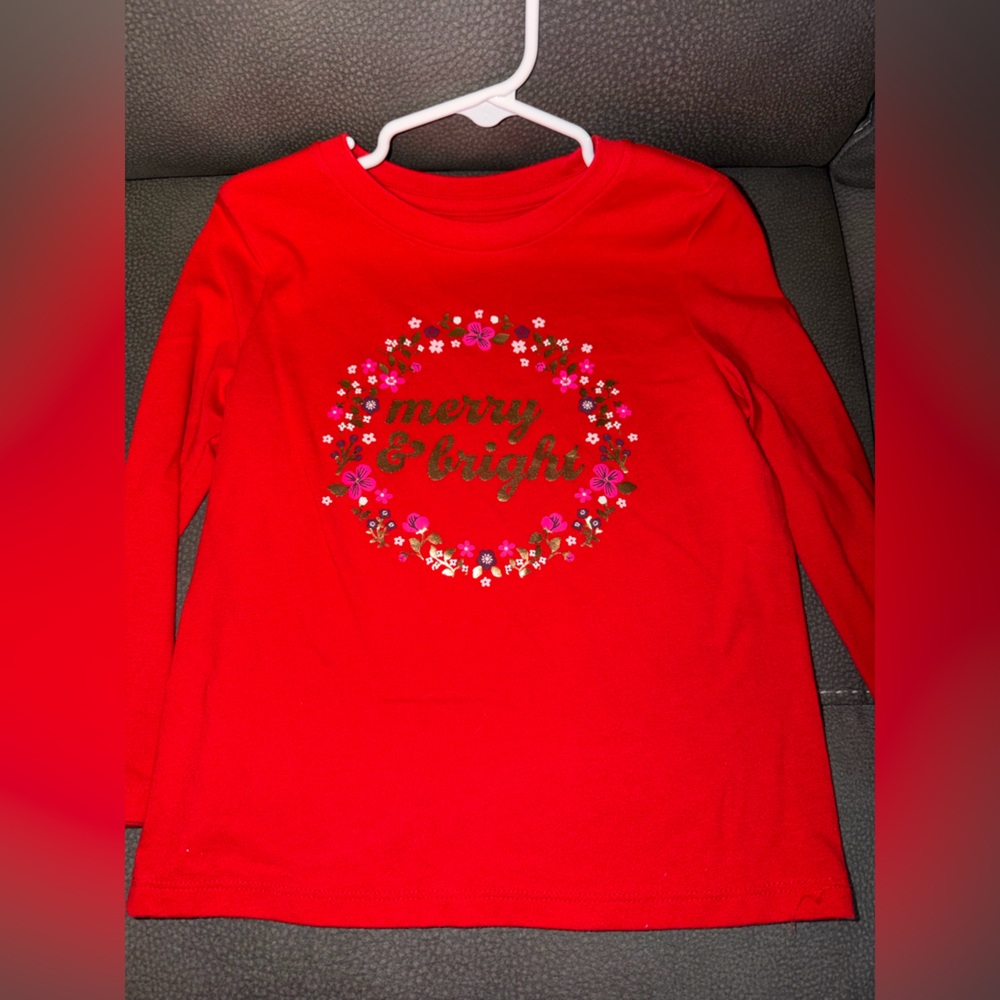 Cat & Jack | Merry and Bright long sleeve tee, size 4t